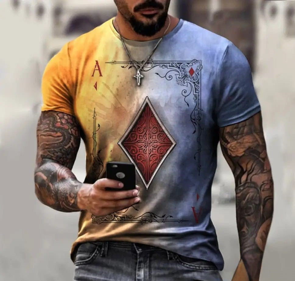 Camiseta Estampa 3D Cards