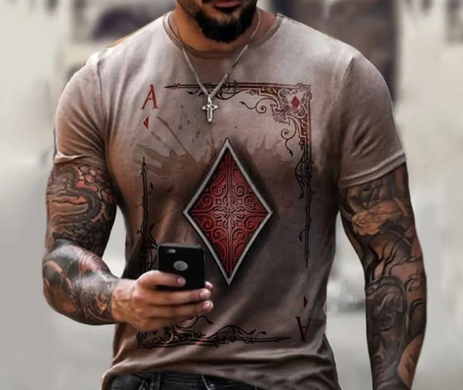 Camiseta Estampa 3D Cards