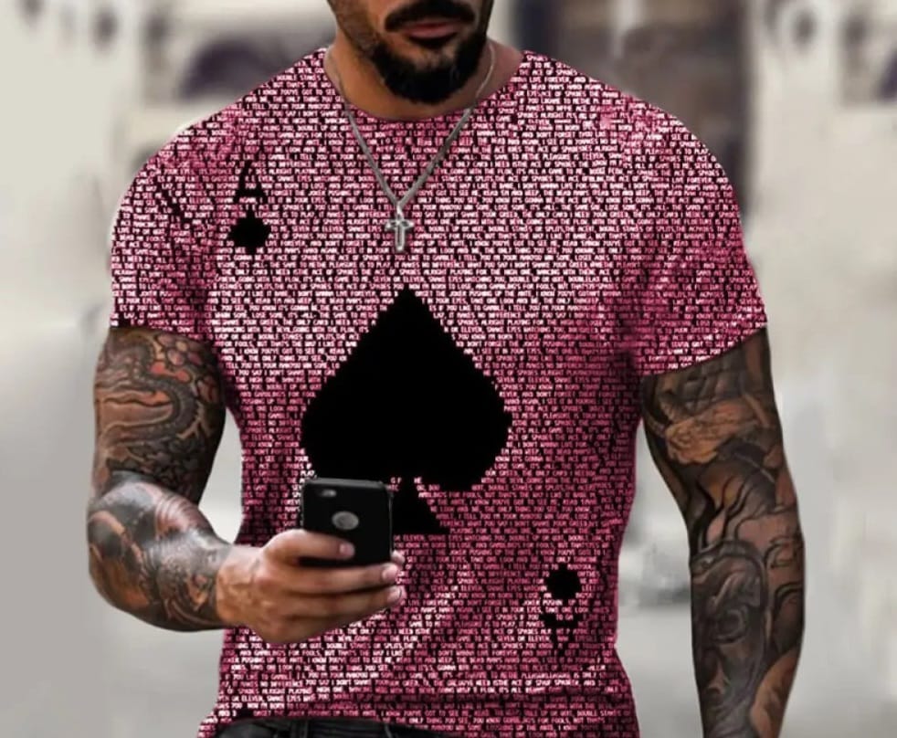 Camiseta Estampa 3D Cards