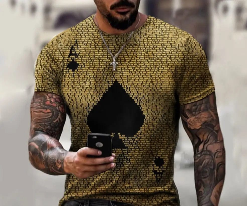 Camiseta Estampa 3D Cards