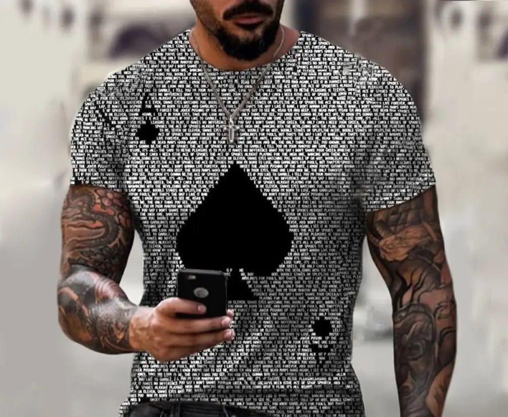 Camiseta Estampa 3D Cards