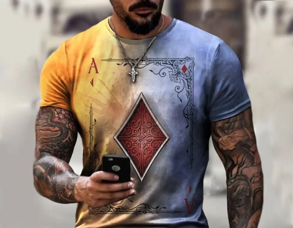 Camiseta Estampa 3D Cards