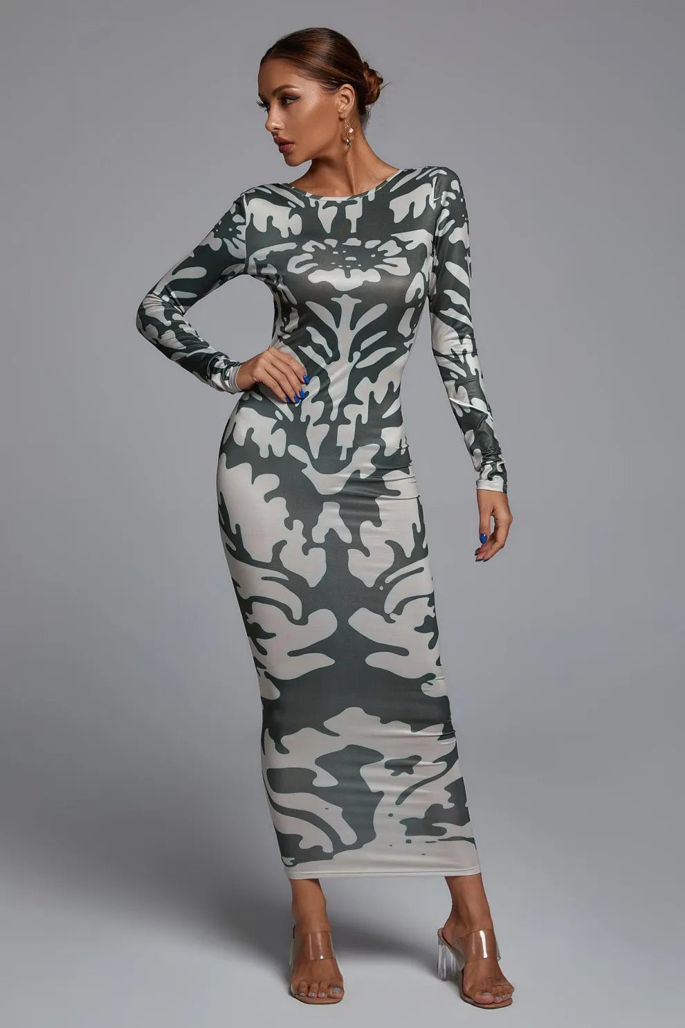 Vestido longo Estampado