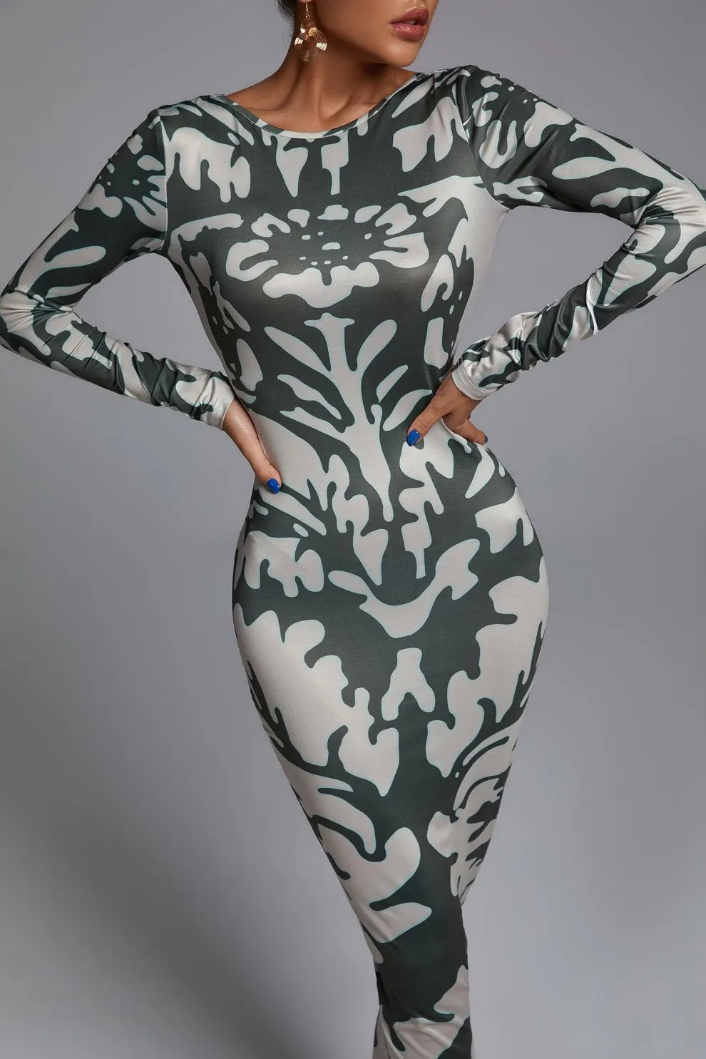 Vestido longo Estampado