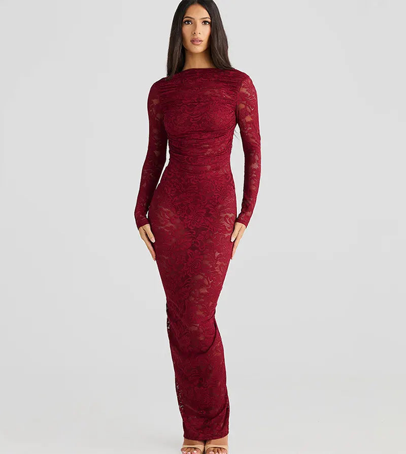 Vestido Longo- Renda Tiza