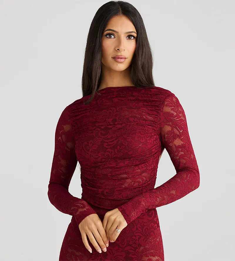 Vestido Longo- Renda Tiza