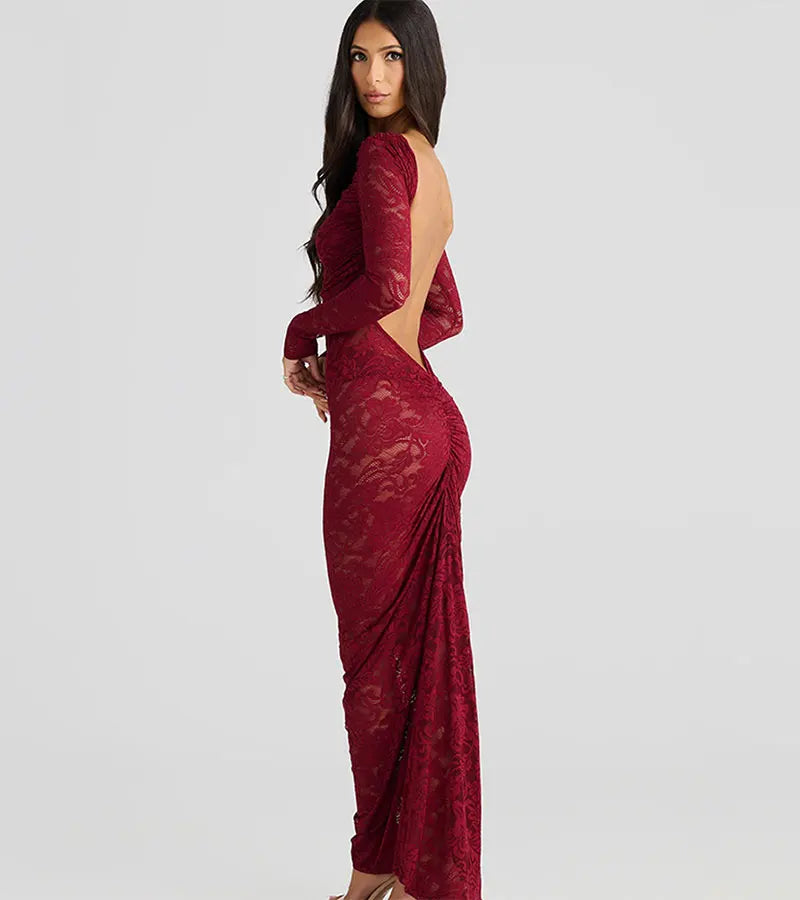 Vestido Longo- Renda Tiza