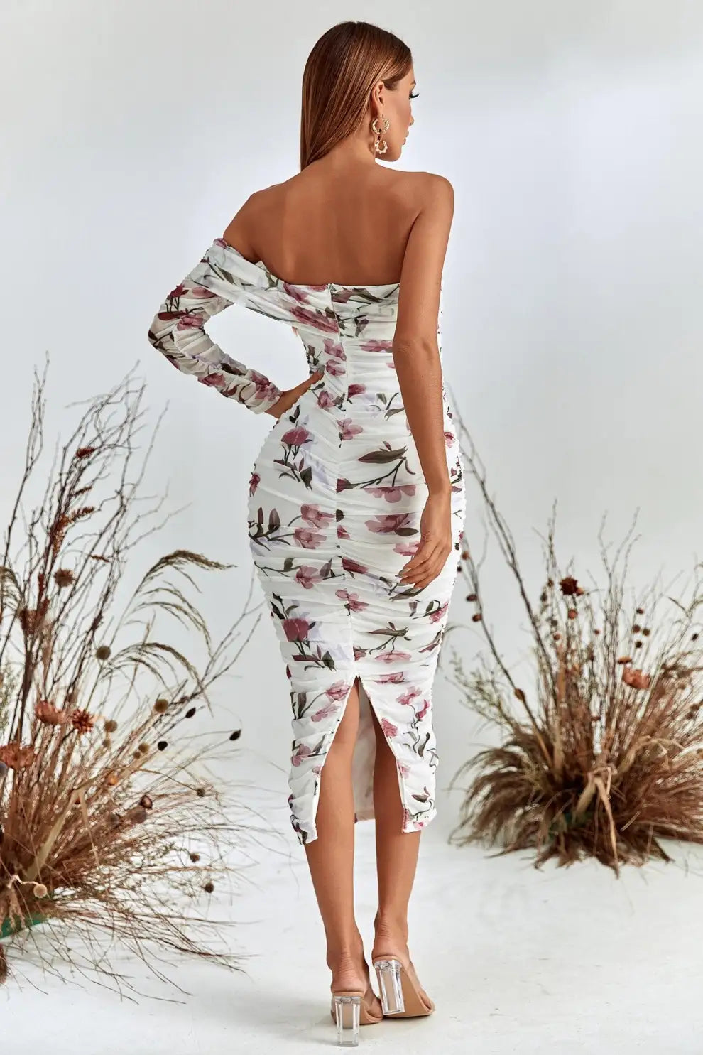 Vestido Long Animal Printed Jade