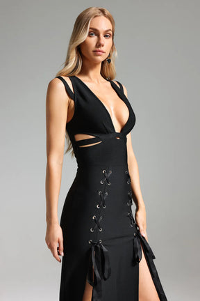 Vestido com decote em V Emily