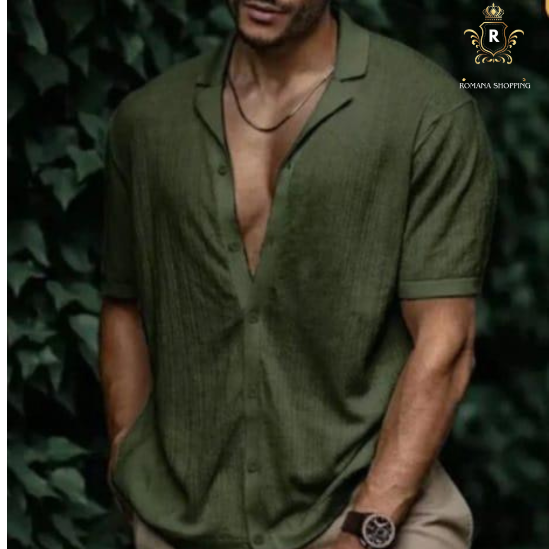 Camisa Social Aberta com Botôes- Alpha Man