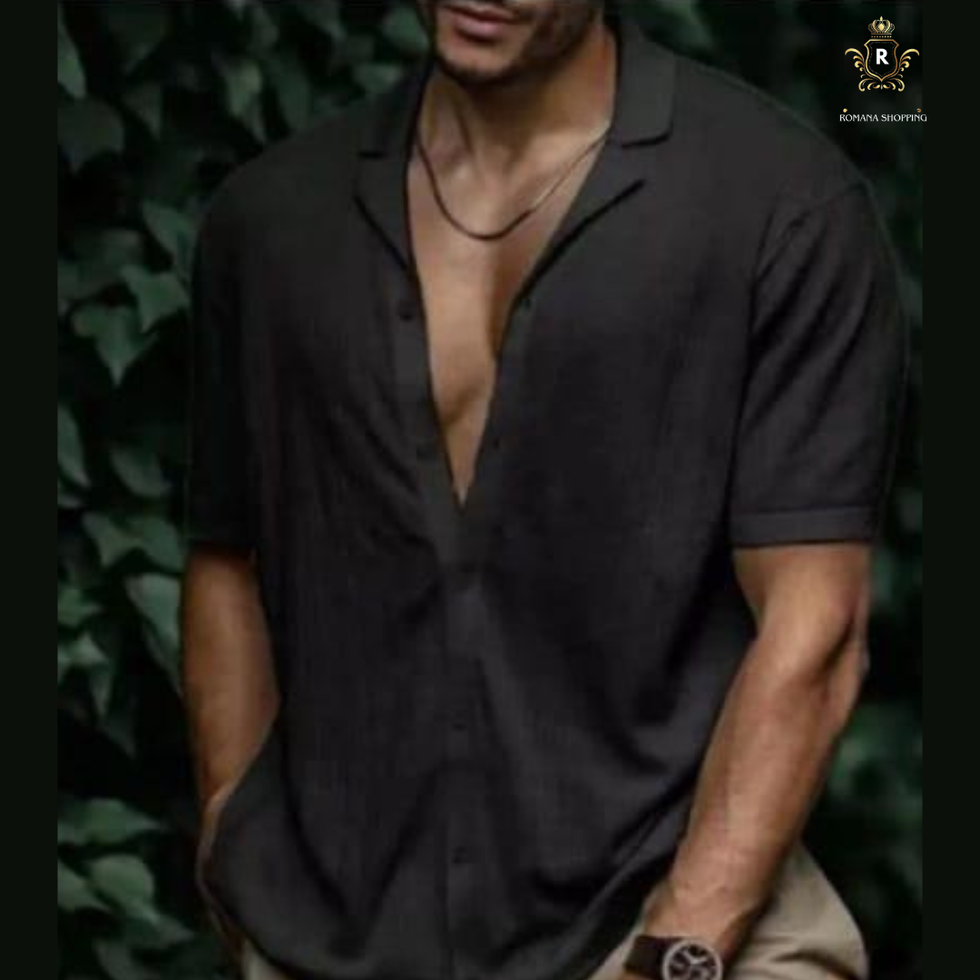 Camisa Social Aberta com Botôes- Alpha Man