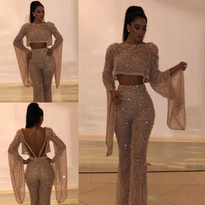 Conjunto  Glitter -Champagne