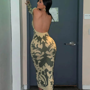 Vestido longo Estampado