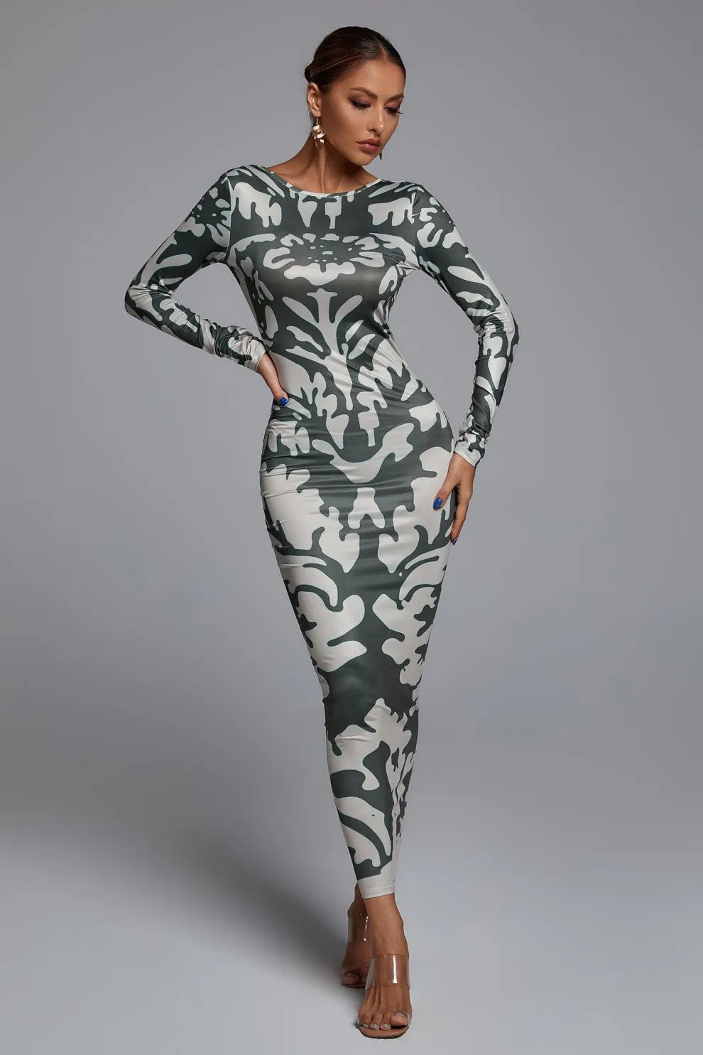 Vestido longo Estampado