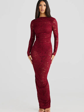 Vestido Longo- Renda Tiza