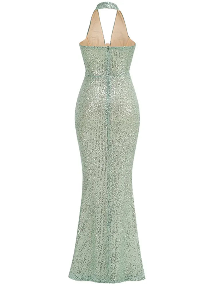 Vestido Longo Slim Sheath,