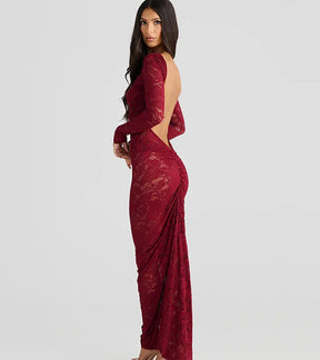 Vestido Longo- Renda Tiza