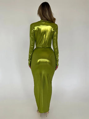 Vestido Maya Metallic