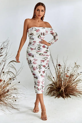 Vestido Long Animal Printed Jade
