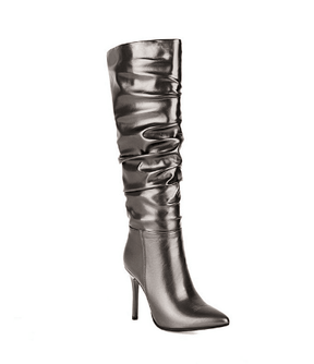 Bota Metalizada Cano Médio - ROMANA SHOPPING