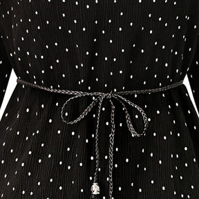 Vestido Preto de Chiffon